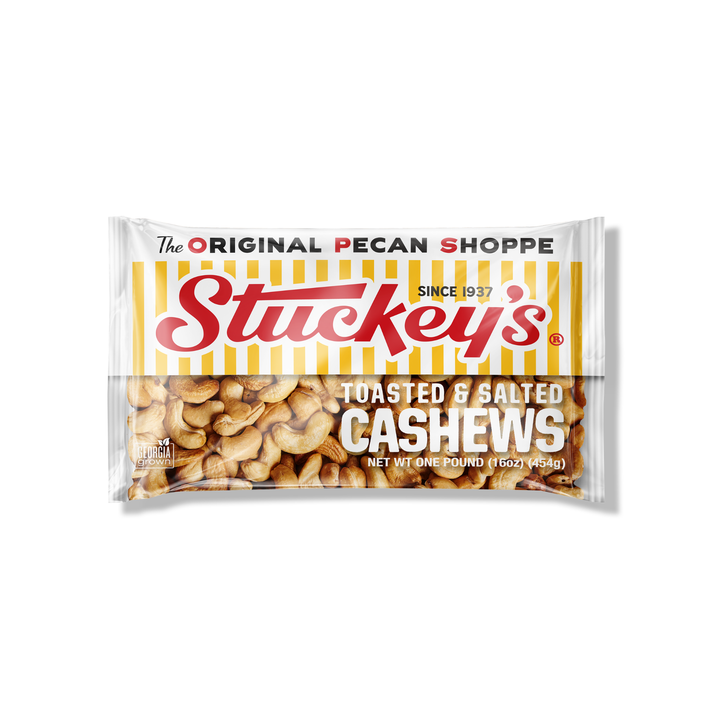 Roasted & Salted Cashews – 1 lb Bags | Case of 24