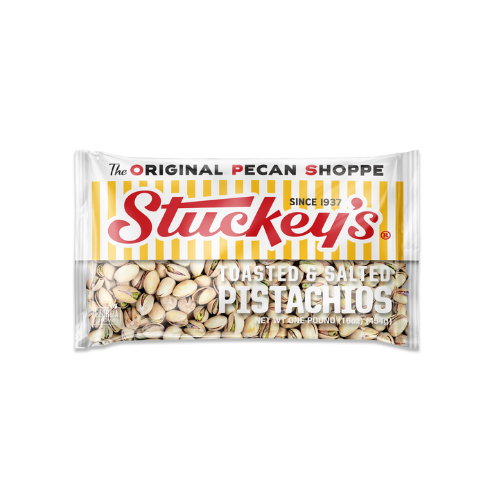 Roasted & Salted Pistachios – 1 lb Bags | Case of 24