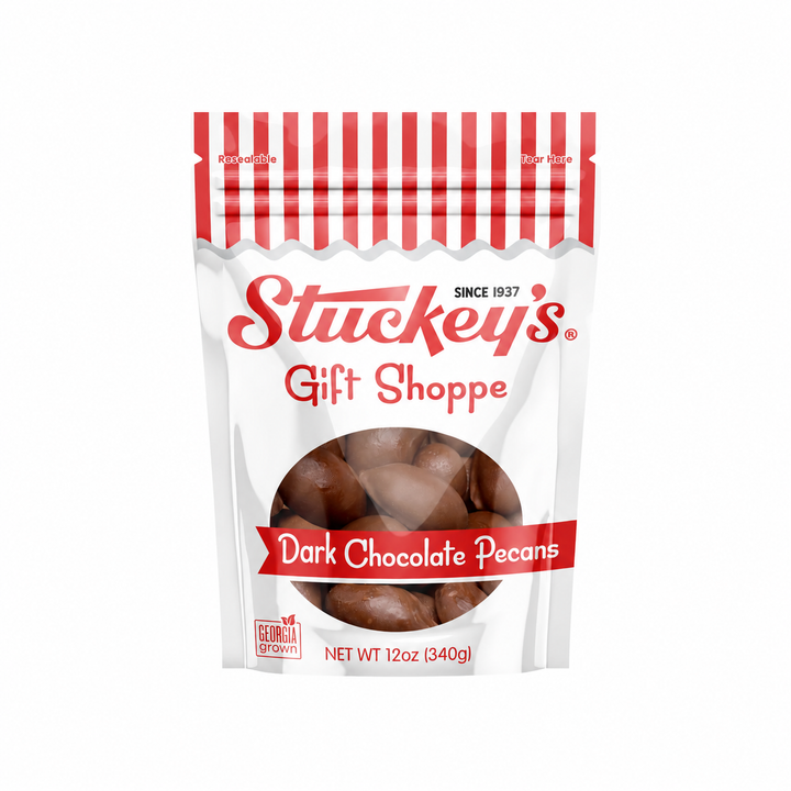 Deluxe Dark Chocolate Covered Pecans – 12 oz